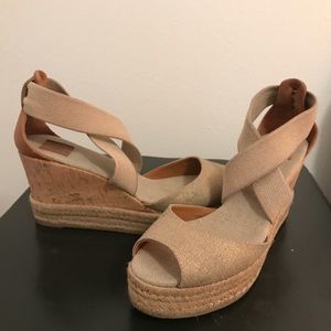 Wedge ankle strap heel